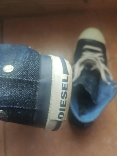 Diesel Denim High-Top Sneakers