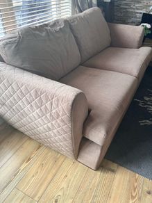 REDUCED DFS ORKA SET: sofa bed / swivel chair / half moon footstool