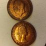 Twentyeight English Half Penny Coins 1907 to 1967 Image 3