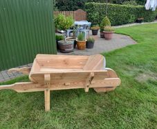 Wheelbarrow flower planters