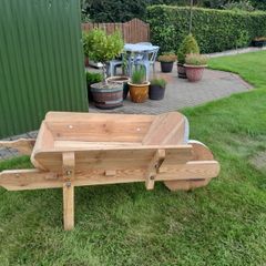 Wheelbarrow flower planters