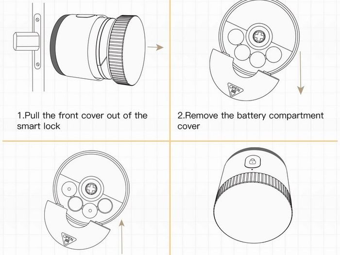 MOES Tuya Bluetooth Smart Lock Silver