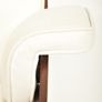 Eames Chair and matching ottoman stool - white leather Image 3