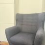 Dark Blue Armchair Image 2