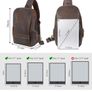Cowhide Leather Shoulder Backpack Image 5