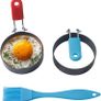 Premium Egg Ring Set with Brush. Perfect for Frying & Shaping Eggs Image 4