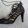 BN Lace Up Denium High Heels Image 3