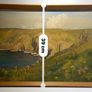 Original Oil on Canvas Painting Coastal Cliffs & Cove Seascape Unsigned Framed Image 8