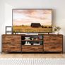 TV Stand Cabinet, TV Unit with 5 Drawers, 140 cm, Brown TV Console Table with Storage Organizers, Entertainment Center with Open Shelf for Living Room, Bedroom Image 7
