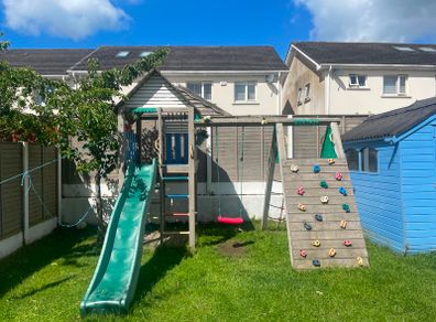 Wooden jungle gym