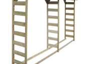Double Firewood Storage Shed 300x44x176 cm Impregnated Pinewood