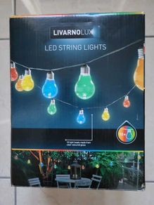 LivarnoLux 10 LED Multicolour Bulb Lights