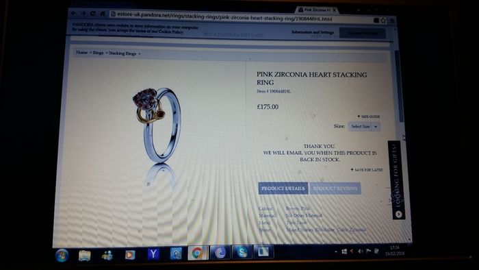 Brand new genuine pandora silver and 14k ring