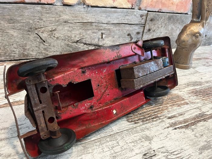 vintage Fire Chief Toy Car 38 cm