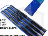 US PRO Tools Socket Rail Tray holds 86 Sockets, 1/4