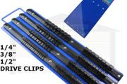 US PRO Tools Socket Rail Tray holds 86 Sockets, 1/4" 3/8" 1/2" drive clips 6741