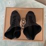 Ladies open toe fabric boots Image 4