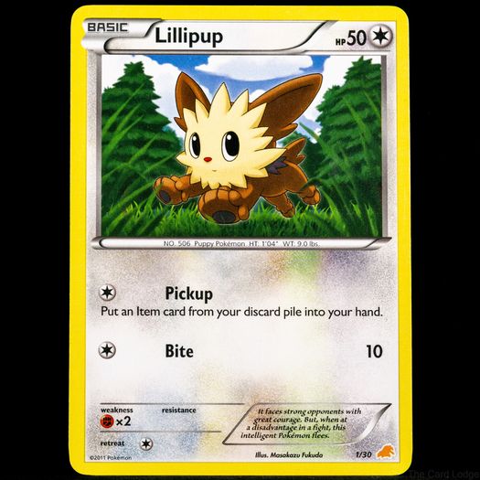 Lillipup 1/30 BW Trainer Kit Excadrill Zoroark Promo Pokemon Card Black and White 2011