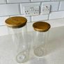 Glass and Wood Kitchen Canisters Image 3