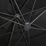 Cantilever Umbrella with Pole and LED Lights Black 300 cm Image 2