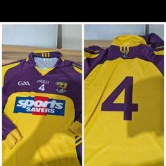 Very rare long sleeve Wexford GAA  match worn jersey