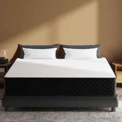 Double Mattress, 10 Inch Hybrid Mattress Double with Breathable Foam and Individually Pocket Spring, Memory Foam Mattresses for Back Pain Relief, Medium Firm Mattresses in a Box, 135x190x25cm
