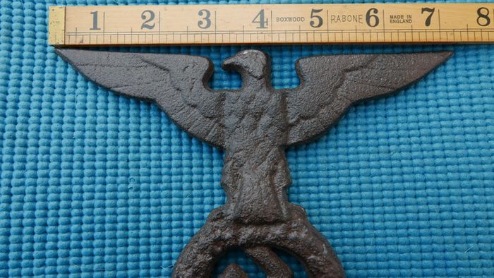 WW2 German Nazi large Cast Iron Third Reich Eagle pole top of flag (I think it's a reproduction)
