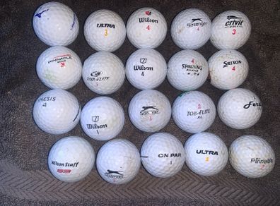 20 Mixed White golf balls