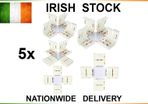 5050 5630 LED Strip Light Connectors + Shape Adapters 10mm 2pin NO Soldering