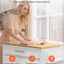 Kitchen Island Cart with Storage Mobile Rolling Storage Island on Swivel Wheels with Drawer Image 6