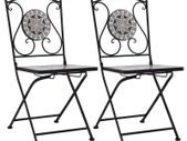 Mosaic Bistro Chairs 2 pcs Grey
