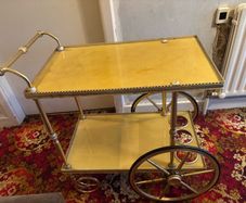 Antique bar cart