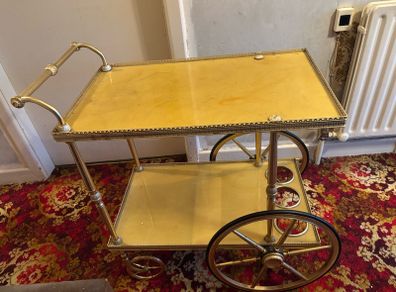 Antique bar cart