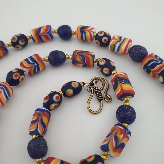 Antique Venetian African Style Mix Glass Necklace