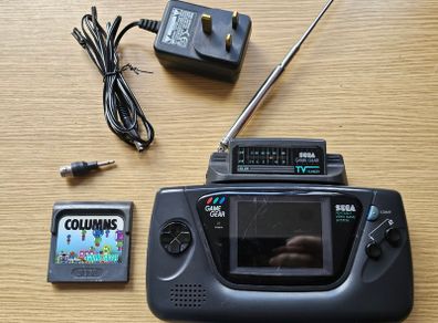 Sega Game Gear TV adapter and Tetris Columns