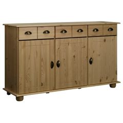 Sideboard 134x39x79.5 cm Solid Pine Wood