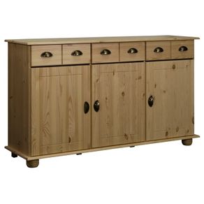 Sideboard 134x39x79.5 cm Solid Pine Wood
