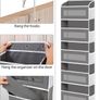 Over The Door Organizer Storage 2 Pack, 5 Shelves Door Organizer Hanging with 10 Mesh Pockets, Behind Door Storage  Ideal for Newborn, Nursery, and Baby Essentials Daily Use Dark Gray Image 6
