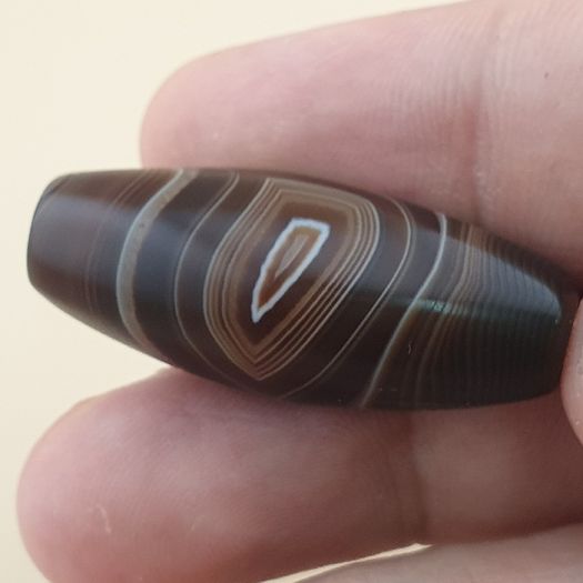 Vintage Yemeni Suliemani Natural Eye Agate Bead Amulet