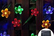 Solar String Lights Garden, 23ft 8 Modes 50 LED Blossom Solar Powered Fairy Lights Waterproof Outdoor Flower String Lights for Patio, Yard, Tree, Home, Lawn, Wedding, Party Decorations (Multi Colour)