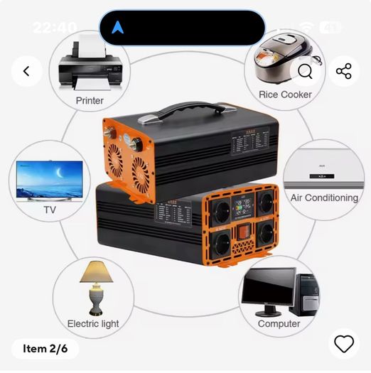 power Inverter pure wave 5000w 12v to 220v eu socket or 3 pin adapter soket also