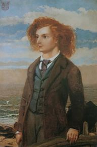 An Original Rare Antique Print from Picture Relics - Algernon Charles Swinburne by William Bell SCOTT' Dated: 1860