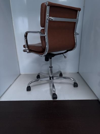 stainless steel and Leather at chair