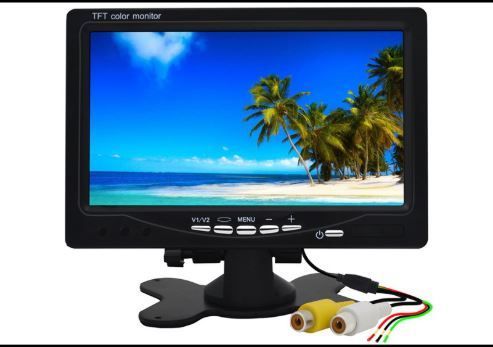 7" TFT LCD Car Rear View Reversing Monitor PLUS Parking Night Vision Camera