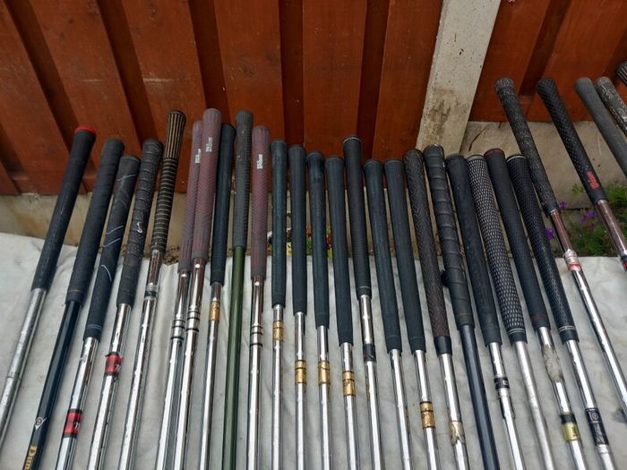 A Selection Of Golf Clubs.  All Left Handed Clubs