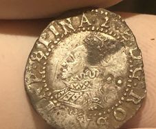 Elizabeth I Halfgroat Silver Two pellets