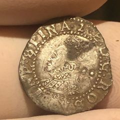 Elizabeth I Halfgroat Silver Two pellets