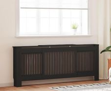 MDF Radiator Cover Black 205 cm