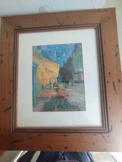 FRAMED PRINT Overstock Art Cafe Terrace At Night By Vincent Van Gogh