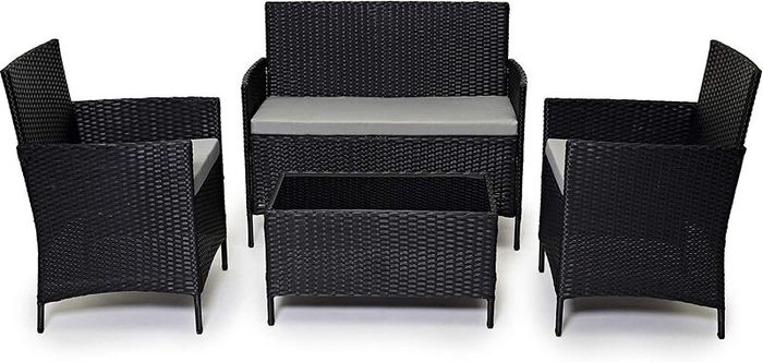 4-Piece Rattan Garden Chair Furniture Set